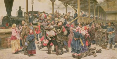 Partiendo para la guerra, 1888 de Konstantin Apollonovich Savitsky